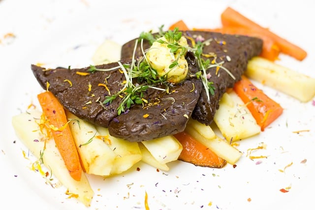 seitan with vegetables on plate