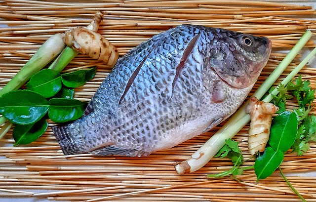 raw tilapia with vegetables